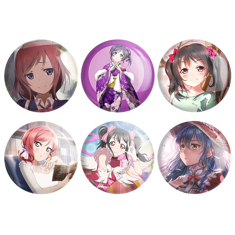 مگنت خندالو طرح انیمه لاو لایو Love Live کد 1026A مجموعه 6 عددی