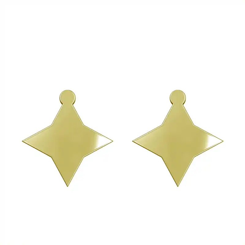 گوشواره طلا 18 عیار زنانه مدوپد مدل ستاره کد GA1-15414