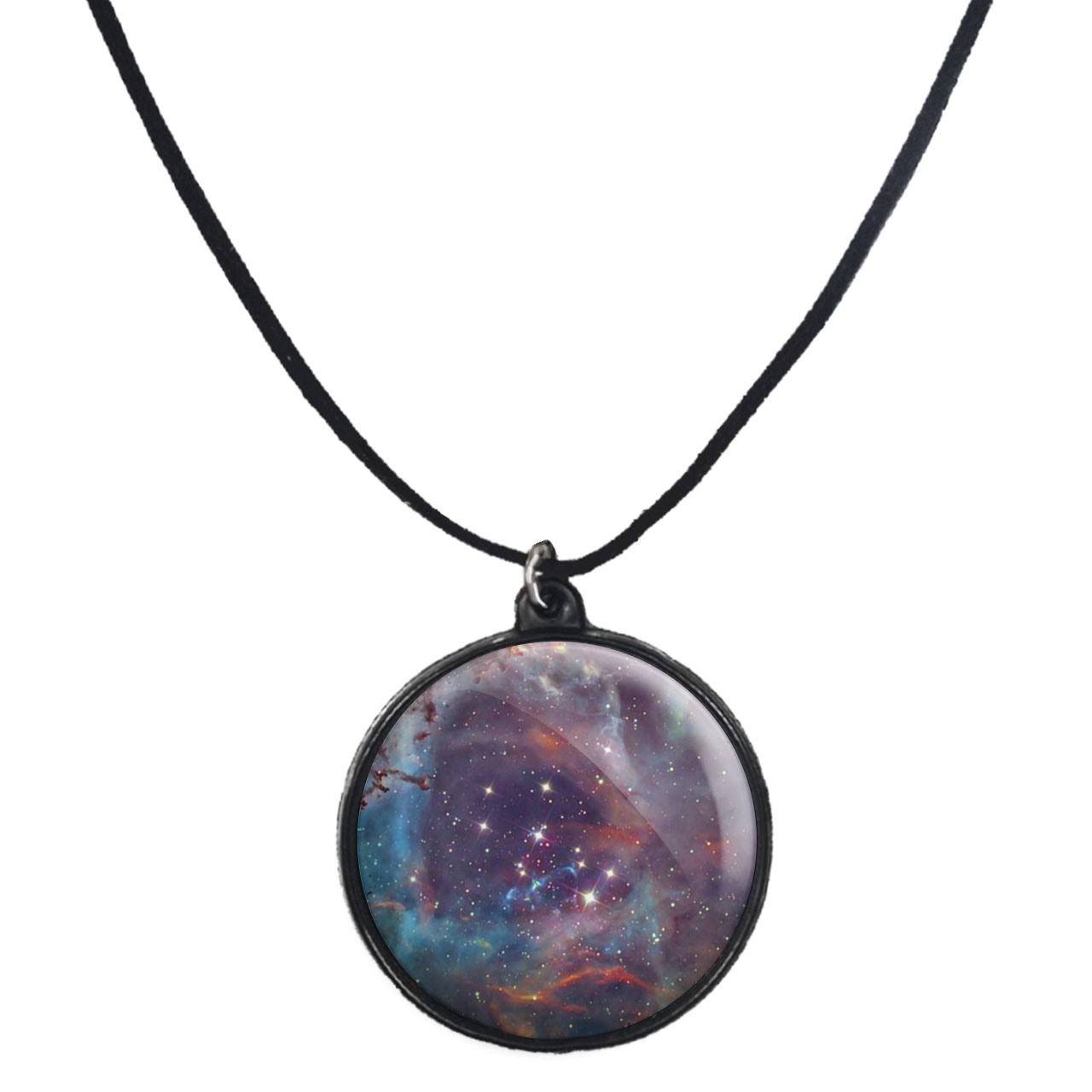 گردنبند پرمانه طرح ستاره و کهکشان کد pmb.25697 مدل دو طرفه