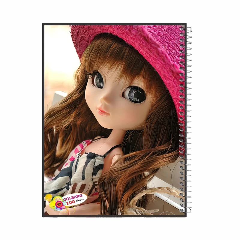 دفتر مشق 100 برگ گلبرگ طرح دخترعروسکی کد 100732