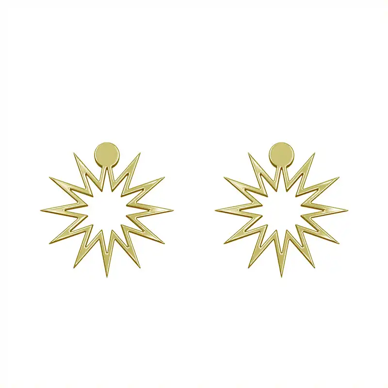 گوشواره طلا 18 عیار زنانه مدوپد مدل ستاره کد GA1-15546