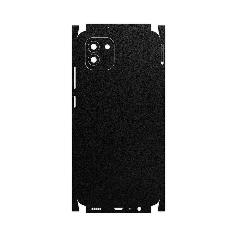 برچسب پوششی ماهوت مدل Black-Suede-FullSkin مناسب برای گوشی موبایل سامسونگ Galaxy A03