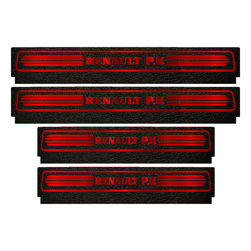 برچسب پارکابی خودرو لندمون کد LM050 MR مناسب برای رنو PK مجموعه 4 عددی به همراه جا کلیدی