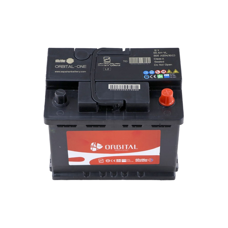 باتری اتمی خودرو اوربیتال-وان مدل 55 آمپر L2 قرمز