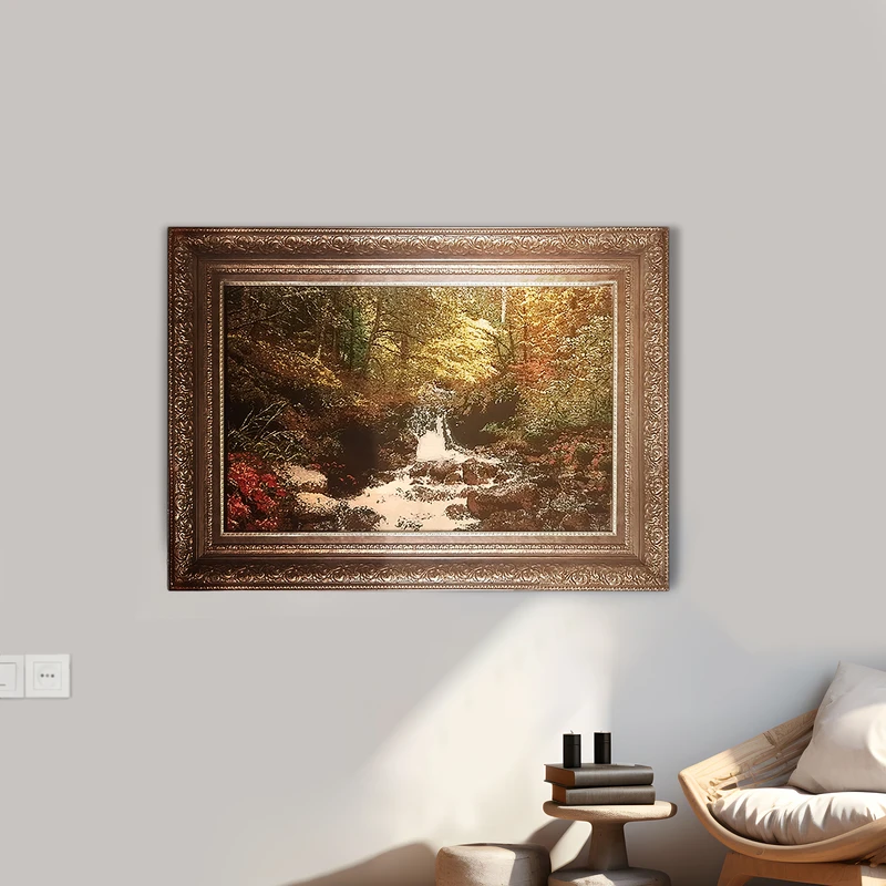  تابلوفرش دستبافت طرح رود و جنگل کد NKP.T 1/18