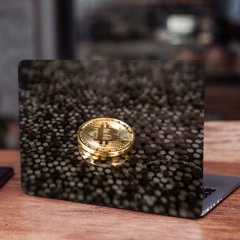 استیکر لپ تاپ طرح bitcoinکد p-1131مناسب برای لپ تاپ 15.6 اینچ