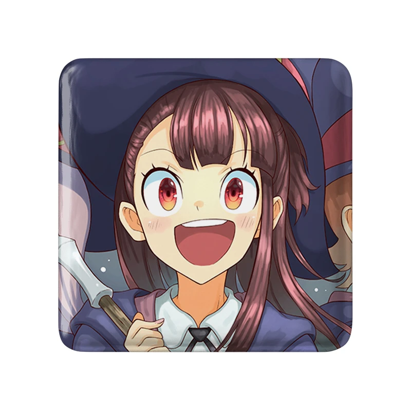 مگنت خندالو طرح اکو انیمه جادوگران کوچک Little Witch Academia  مدل مربعی کد 22880