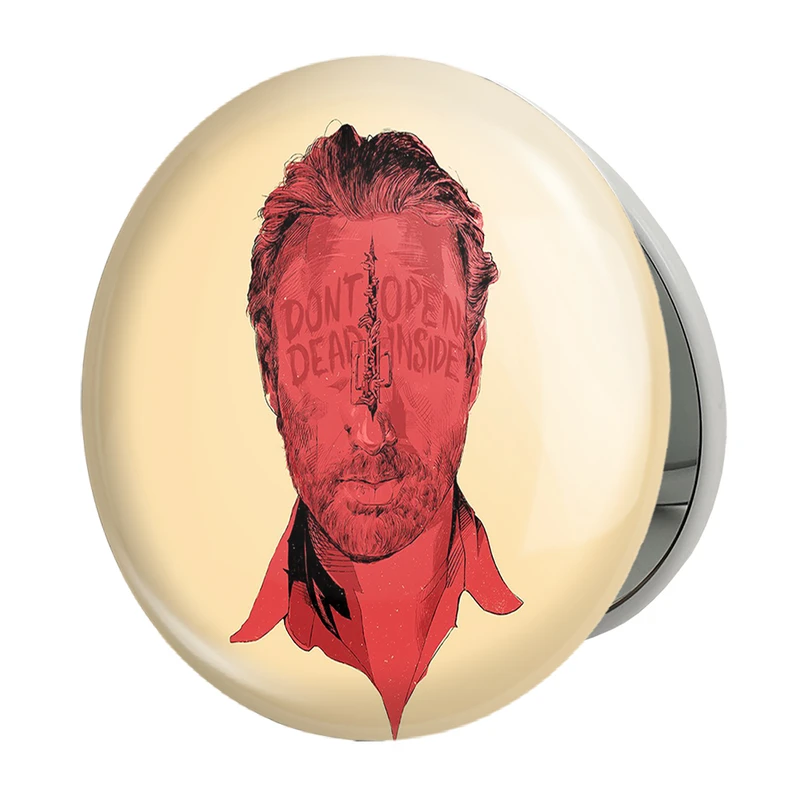 آینه جیبی خندالو طرح ریک گریمز سریال مردگان متحرک The Walking Dead مدل تاشو کد 10189 