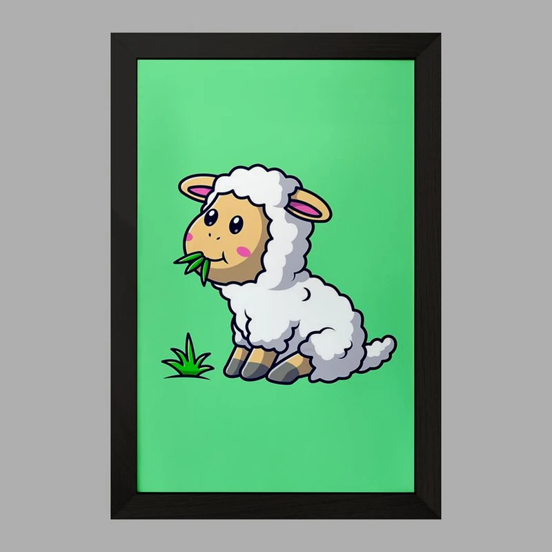 تابلو خندالو مدل حیوانات بامزه گوسفند کد 29697
