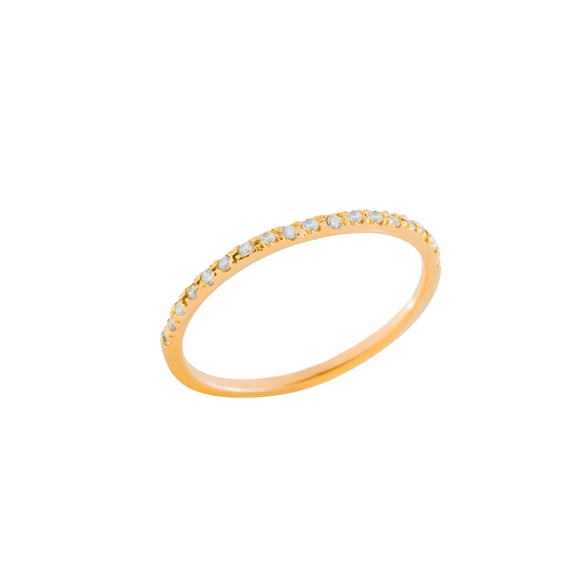 انگشتر طلا 18 عیار زنانه کیا گالری مدل نگین‌دار کد RM519