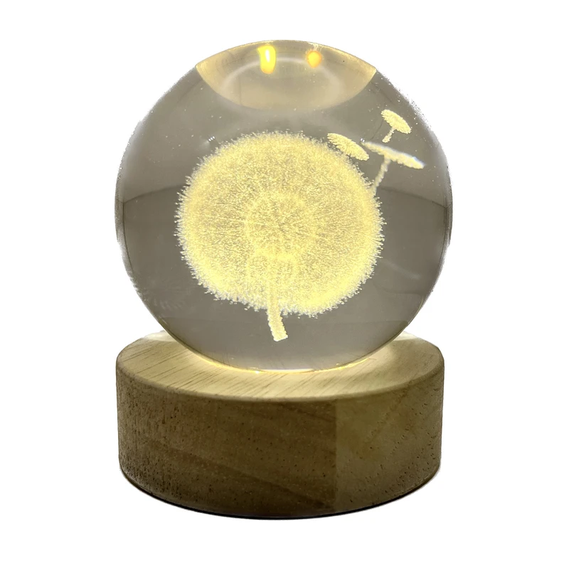 چراغ خواب مدل گوی شیشه ای طرح قاصدک کد 5/16-89173