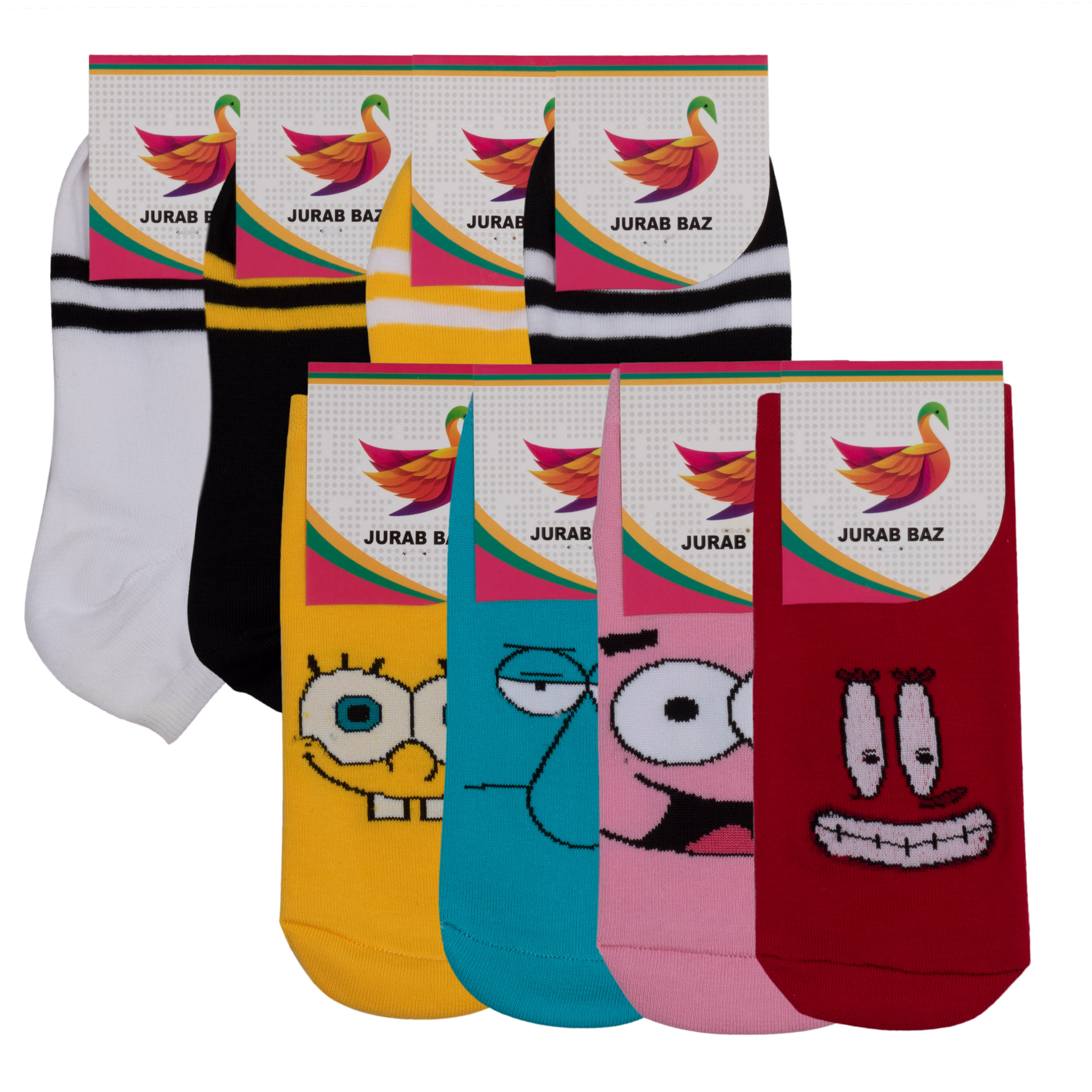 جوراب دخترانه کد JB 48 مجموعه 8 عددی