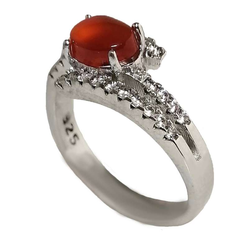 انگشتر نقره زنانه مدل عقیق یمن YW4184