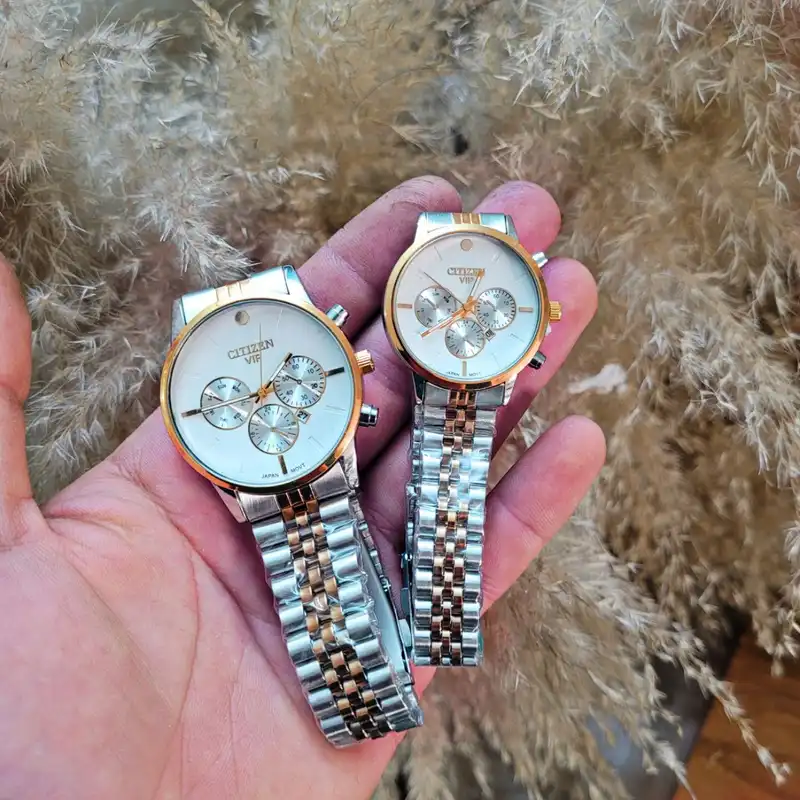 ست ساعت مچی عقربه ای زنانه و مردانه مدل 01