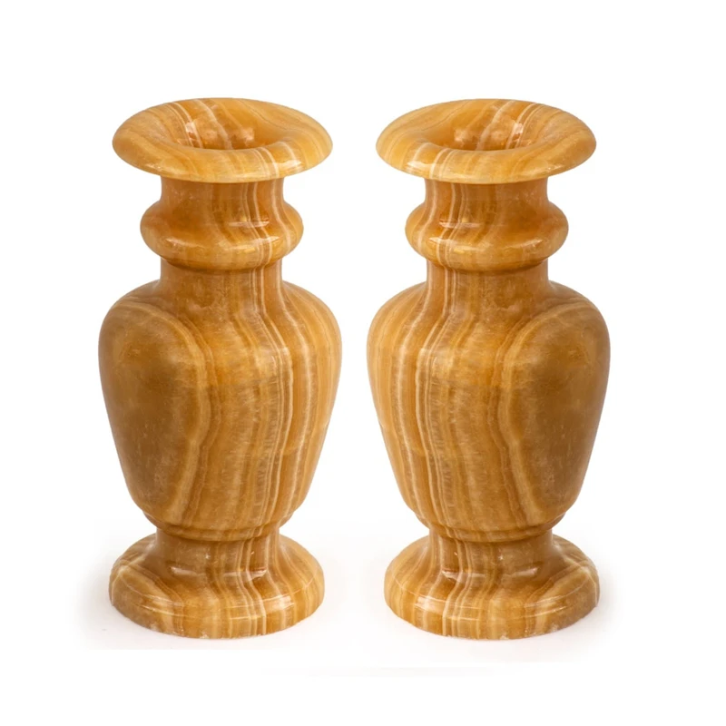 گلدان دکوری مدل سنگ مرمر کد Onyx -126 مجموعه 2 عددی