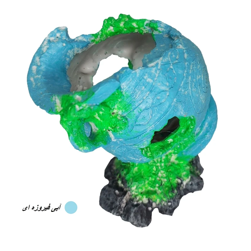 عکس شماره 5 : بشکه تزیینی آکواریوم مدل کوزه عتیقه شکسته کد f021