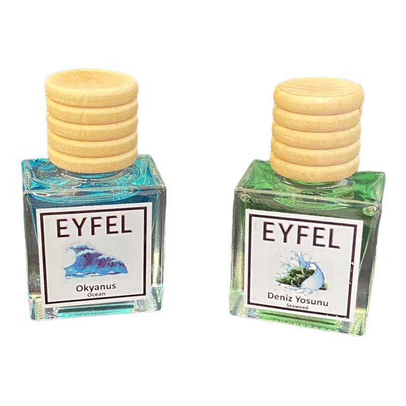 خوشبوکننده خودرو ایفل مدل اقیانوس و جلبک دریایی کد Ocean-Seaweed حجم 10میلی‌لیتر بسته 2 عددی