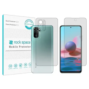 Matte Rockspace HyMTT screen protector suitable for the Xiaomi Redmi Note 10 mobile phone along with the back of the phone