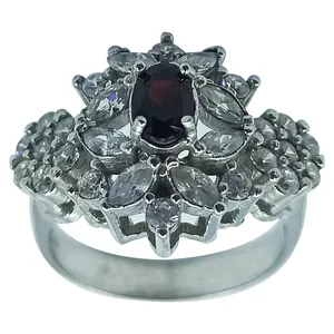 انگشتر نقره زنانه سلین کالا مدل یاقوت سرخ ce-As205