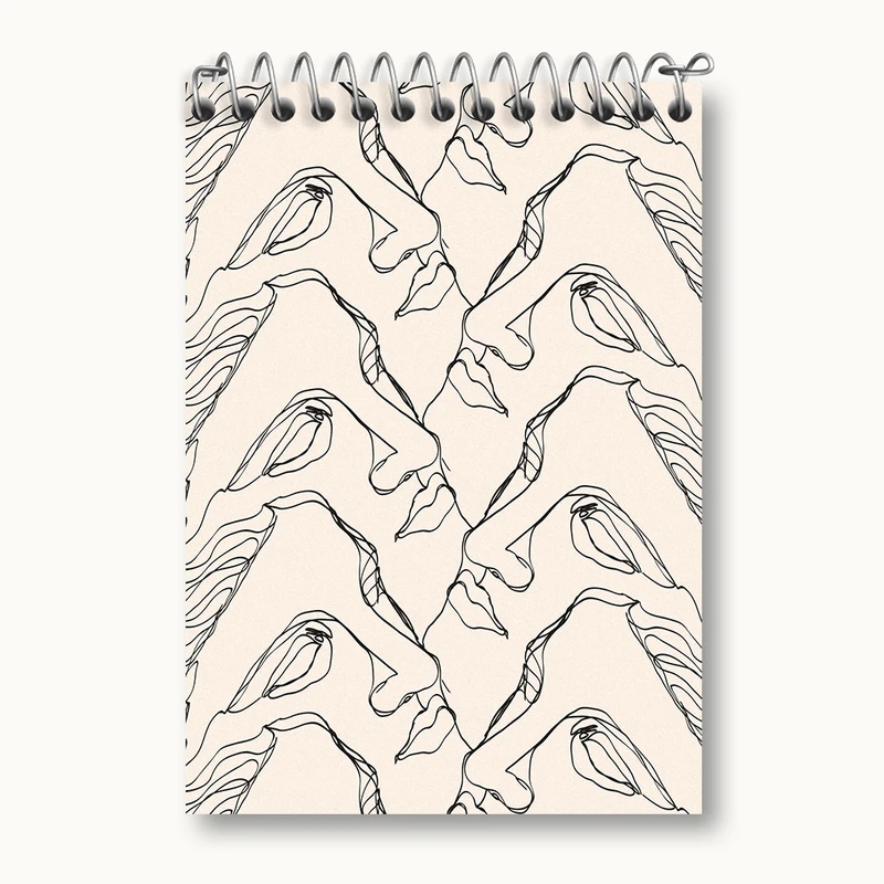 دفتر یادداشت 50 برگ خندالو مدل مینیمال صورتک کد N917