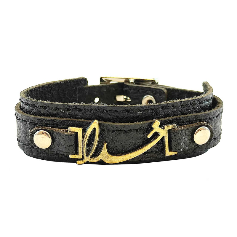 دستبند کارگاه چرم طرح خدا دستبند کارگاه چرم طرح خدا