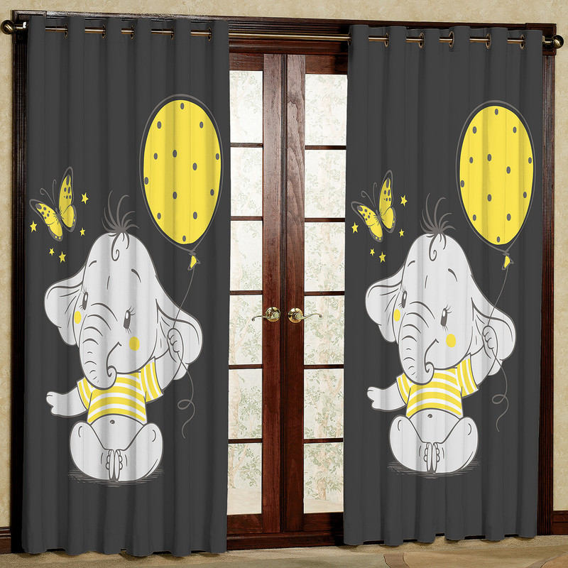 پرده مدل فیل بادکنک هازان پانچی کد 4314 سایز 140x200 سانتی متر