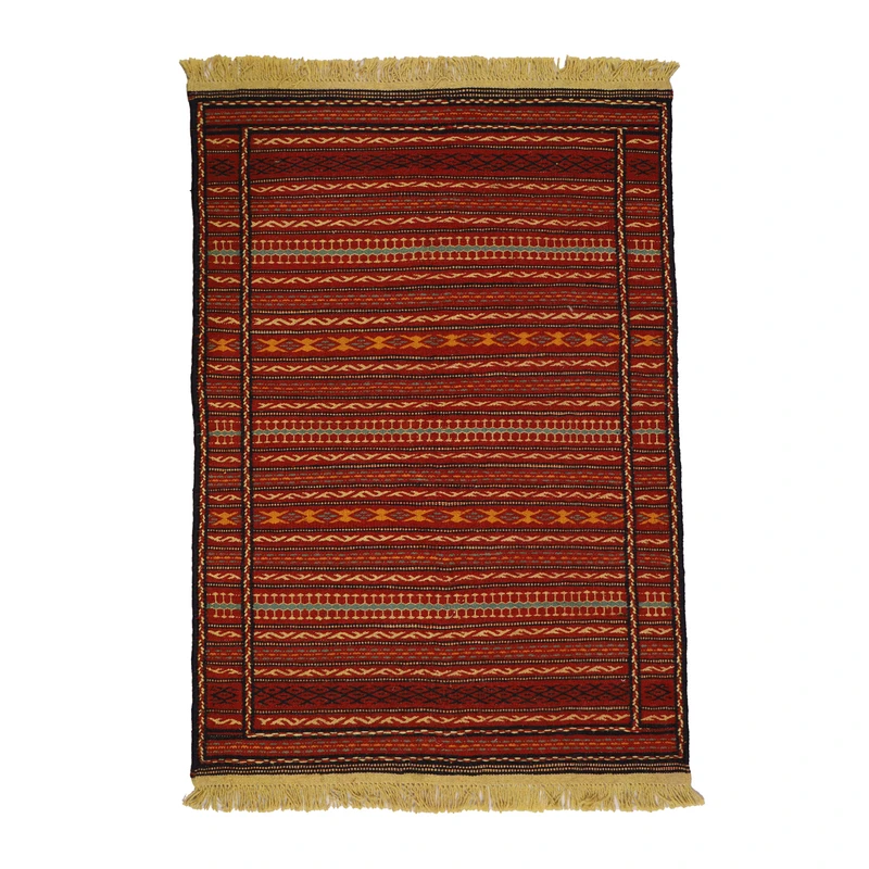 گلیم دستبافت یک و نیم متری مدل کلات کد 4041011