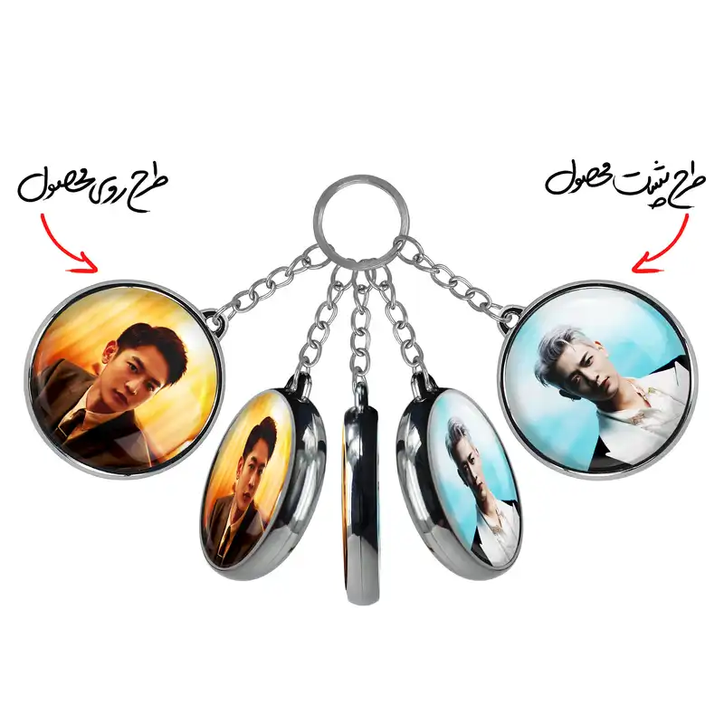 جاکلیدی خندالو طرح کی و مینهو گروه شاینی مدل دوطرفه کد 1235612362