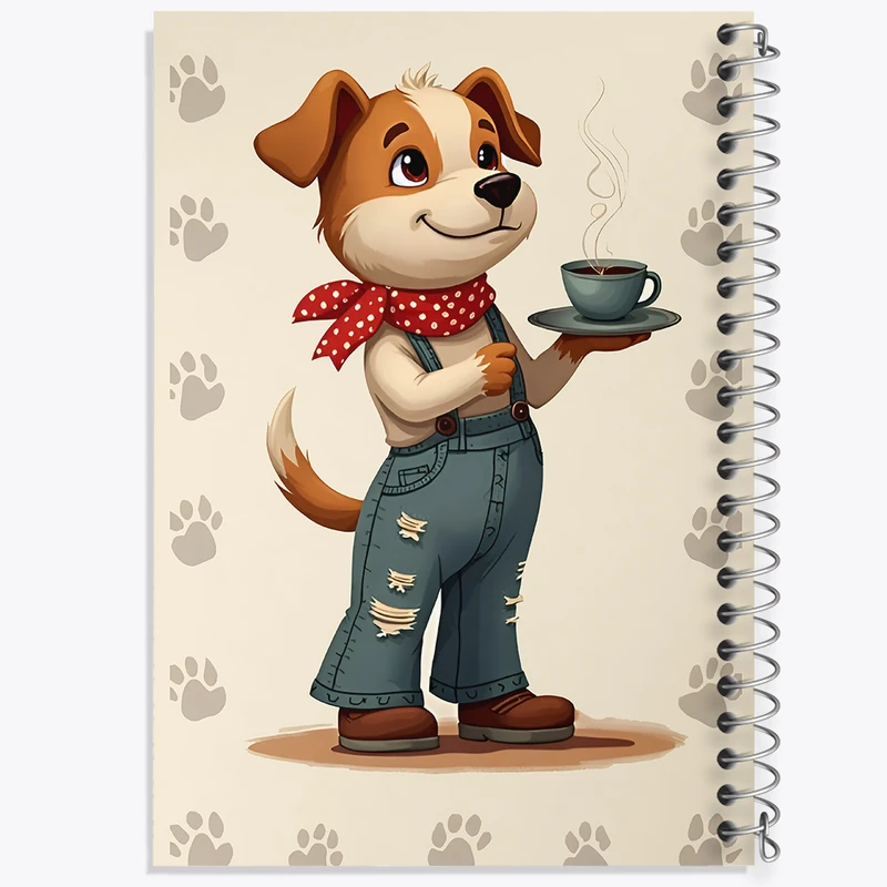 دفتر مشق 50 برگ خندالو طرح سگ بامزه کد F8476