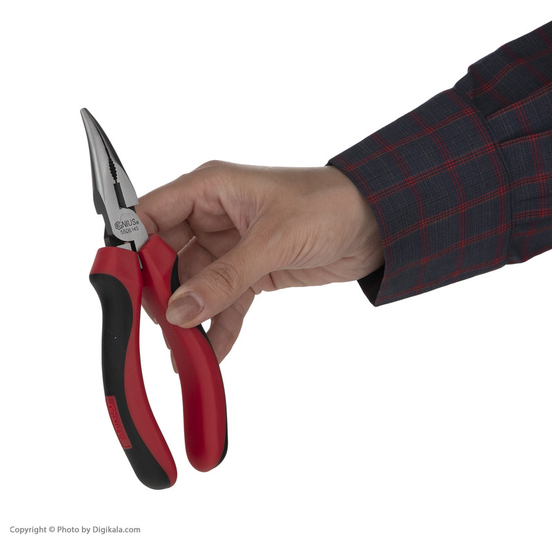 انبر دم باریک جنیوس تولز مدل سرکج کد 550614S سایز 6 اینچ