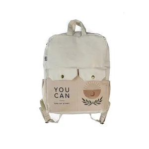 کوله پشتی زنانه مدل پارچه ای طرح تو میتوانی