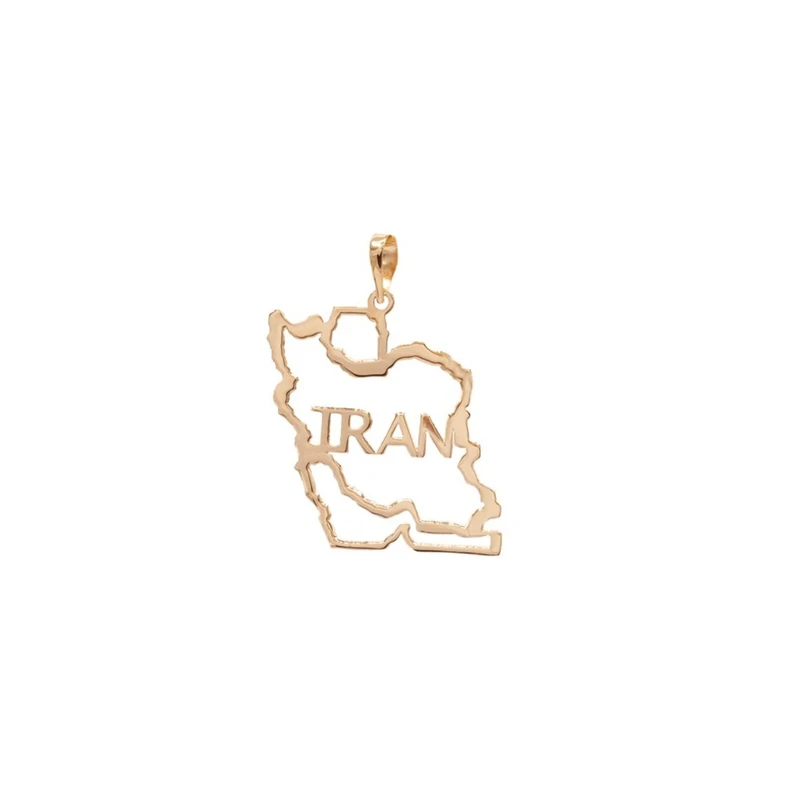 آویز گردنبند طلا 18 عیار زنانه الی گالری مدل ایران