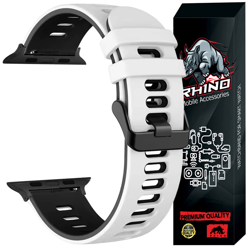 بند راینو مدل Dual Color مناسب برای اپل واج سری 10 سایز 46mm