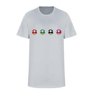 تی شرت آستین کوتاه زنانه مدل قارچخور کد L326 رنگ طوسی