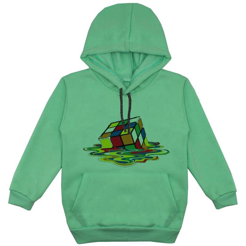 هودی پسرانه مدل روبیک F39 رنگ سبز