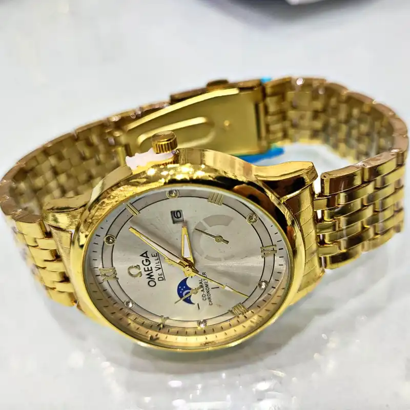 ست ساعت مچی عقربه ای  زنانه و مردانه مدل تقویم دار 011