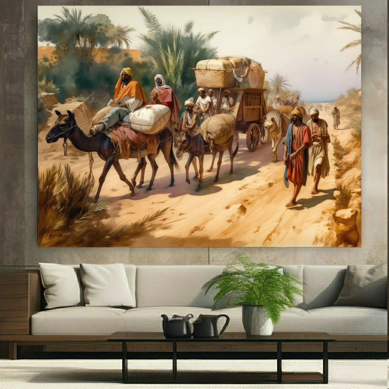 پوستر طرح مخمل کاروان مدل باستانی کد N186