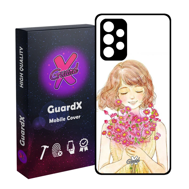 کاور گارد ایکس طرح دختر مدل Glass10239 مناسب برای گوشی موبایل سامسونگ Galaxy A32 4G