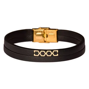 دستبند طلا 18 عیار زنانه الن نار مدل هندسي کد ELN101059