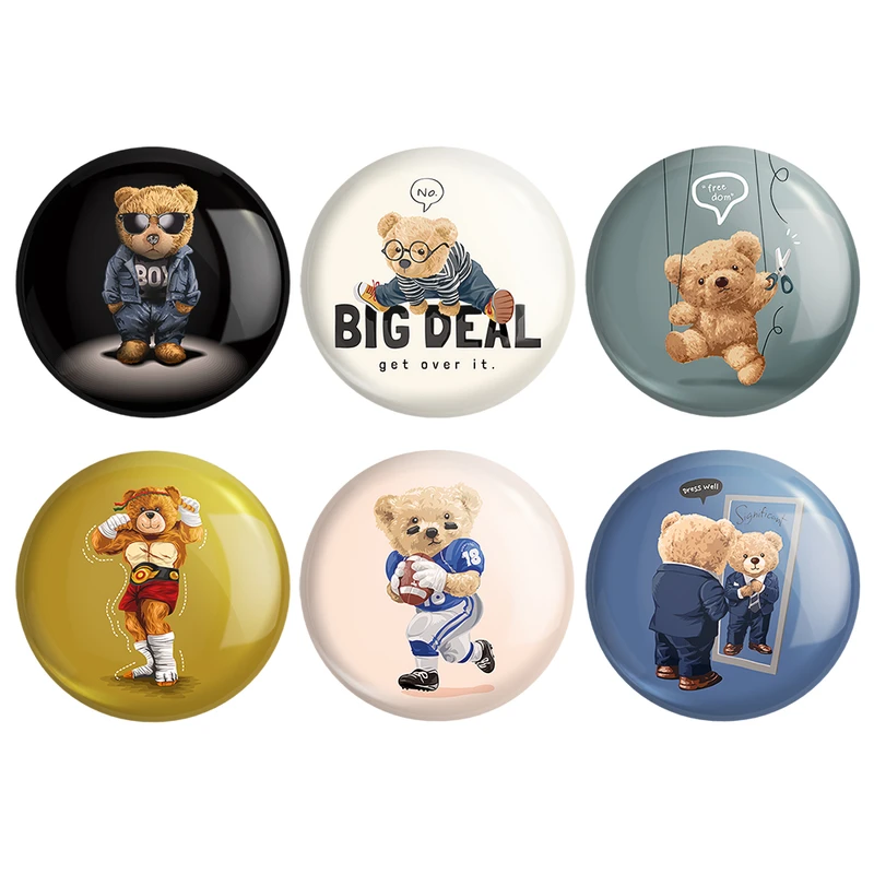 مگنت خندالو طرح تدی Teddy کد 1680B مجموعه 6 عددی