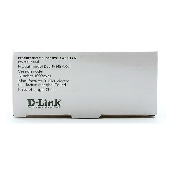 سوکت شبکه CAT6 دی لینک مدل Dce JRJ45 بسته 100 عددی