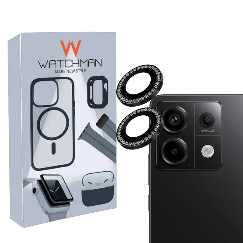 محافظ لنز دوربین واچ من مدل رینگی نگین دار مناسب برای گوشی موبایل شیائومی Redmi Note 13 5g