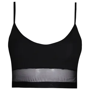 نیم تنه ورزشی زنانه کوتا مدل بدون فنر کد 3983-6398 رنگ مشکی