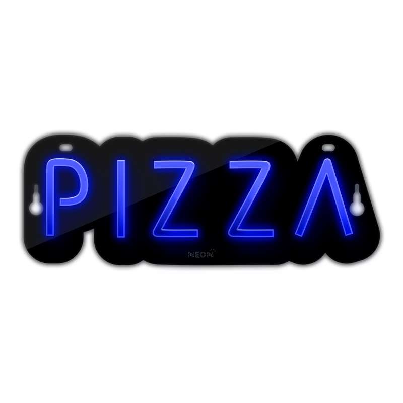 چراغ دیواری نئون دیزاین مدل Pizza-Text-BL_BL