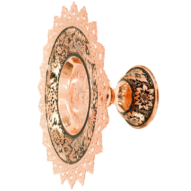 شیرینی خوری مسی مدل الماس تراش