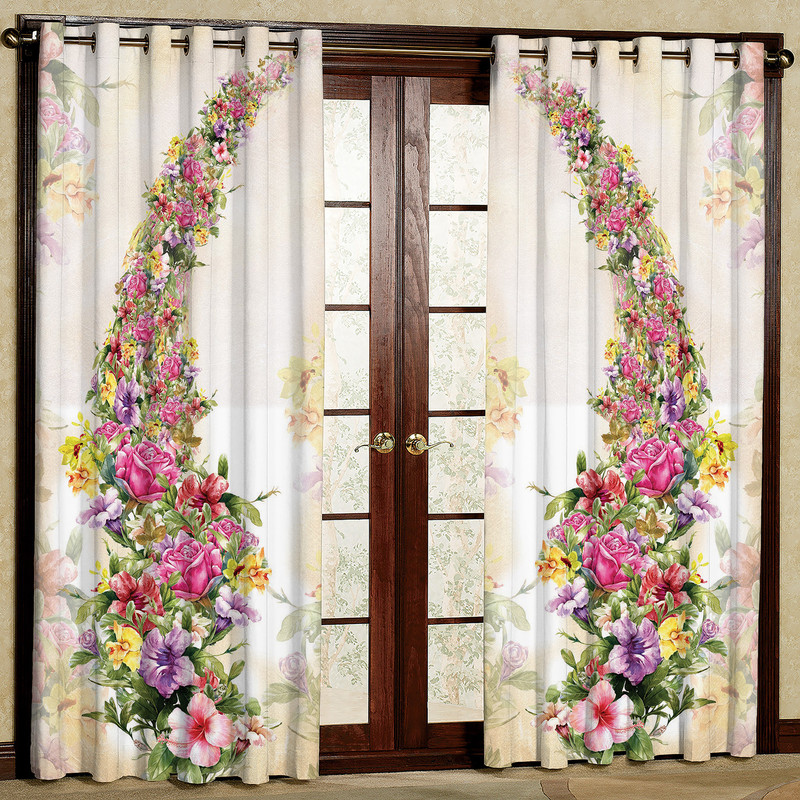 پرده مدل مخمل پانچی طرح گل کد 1034 سایز 200x140 سانتی متر