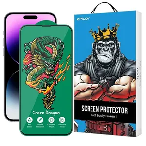Epicoy Green Dragon ExplosionProof Glass Screen Protector For Apple iPhone 14 Pro Max