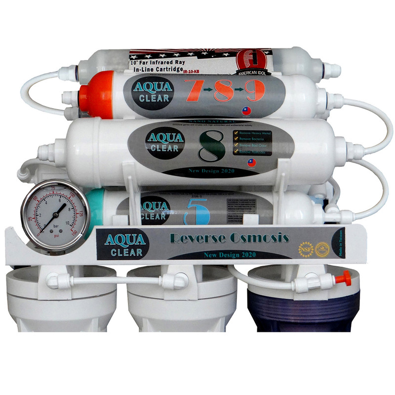 دستگاه تصفیه کننده آب آکوآ کلیر مدل NEW DESIGN 2020-AUN10 به همراه فیلتر مدل 01 مجموعه 3 عددی و کیت نشتی گیر