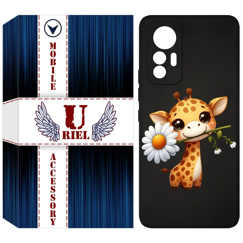 کاور یوریل قاب مدل KSH کد 38 طرح زرافه مناسب برای گوشی موبایل شیائومی 12 Lite