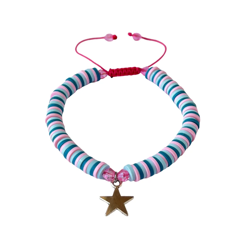 دستبند دست‌ساز زنانه مدل فیمو و ستاره